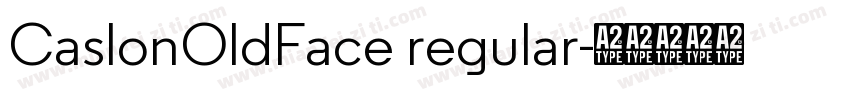 CaslonOldFace regular字体转换